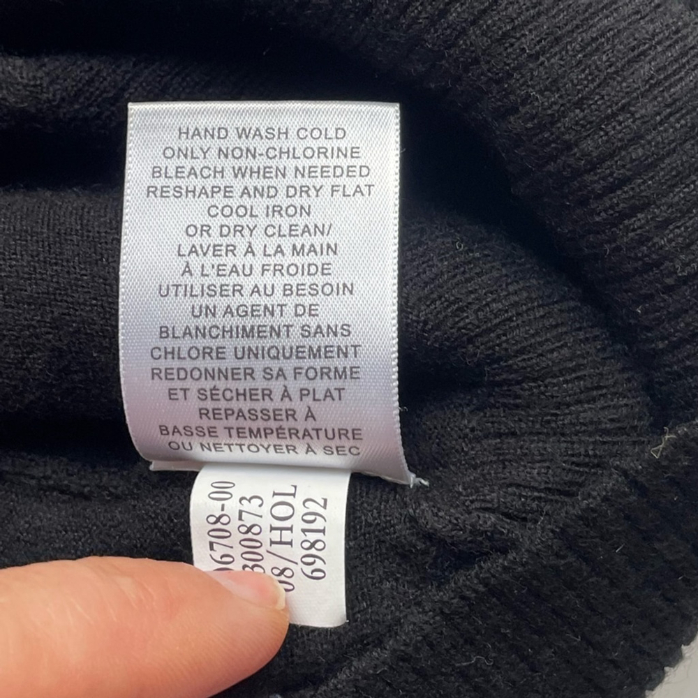 Banana Republic Black V-Neck Cardigan extra fine merino wool sweater - Picture 4 of 7